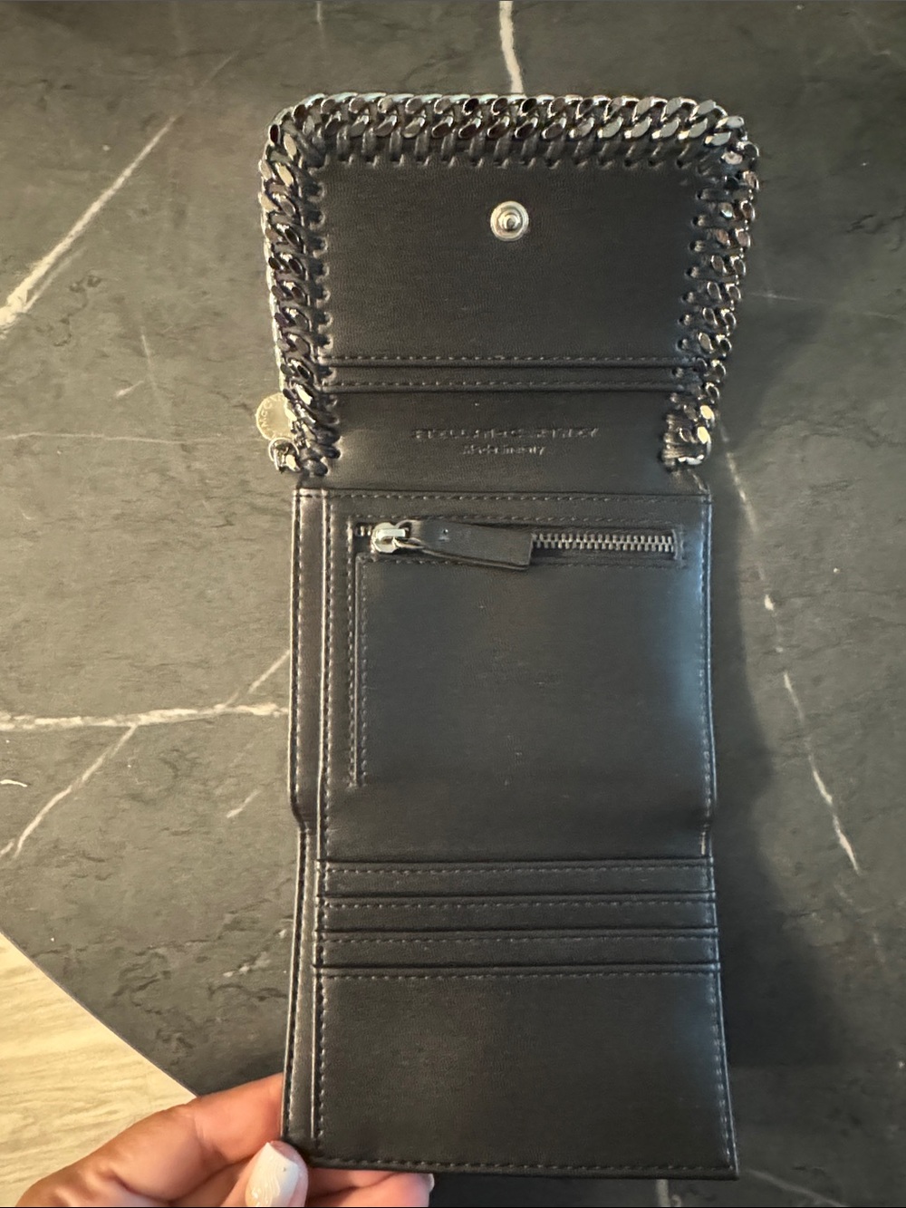 Stella McCartney Chain Black Wallet - Picture 3 of 3